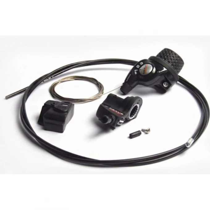 Шифтер SHIMANO NEXUS, 3S35E, 3 скорости, с bell crank 3, оплетка 1800мм черный ASL3S35E180LS Шифтер SHIMANO NEXUS, 3S35E, 3 скорости, с bell crank 3, оплетка 1800мм черный ASL3S35E180LS