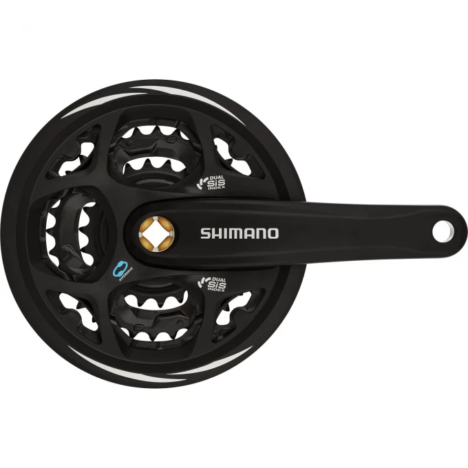 Система SHIMANO ALTUS M311, 170 мм, квадрат, 42/32/22T, с защитой, черный EFCM311C222CL Система SHIMANO ALTUS M311, 170 мм, квадрат, 42/32/22T, с защитой, черный EFCM311C222CL