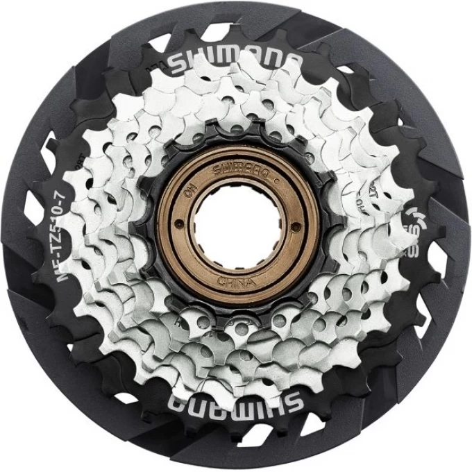 Трещотка велосипедная SHIMANO TOURNEY TZ510, 7 скоростей, 14-28T, с защитой AMFTZ5107428CP Трещотка велосипедная SHIMANO TOURNEY TZ510, 7 скоростей, 14-28T, с защитой AMFTZ5107428CP