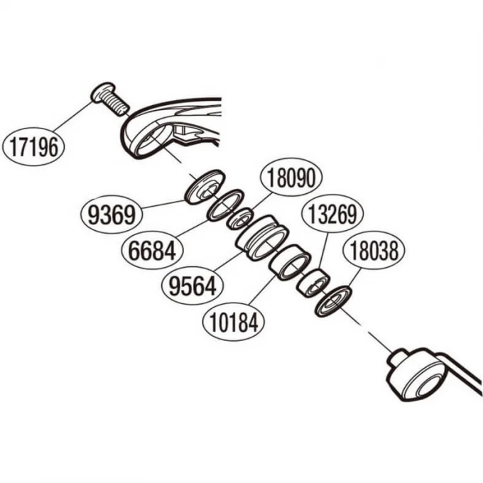 Запчасть для катушки SHIMANO LINE ROLLER SET набор ролика лескоукладывателя PK0429 Запчасть для катушки SHIMANO LINE ROLLER SET набор ролика лескоукладывателя PK0429